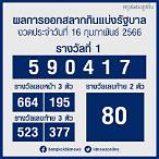 ตรวจหวยวันที่ 16 กุมภาพันธ์ 2566